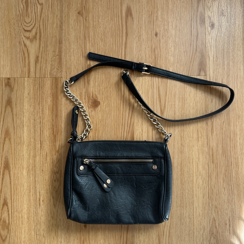 BP black crossbody bag with gold chain